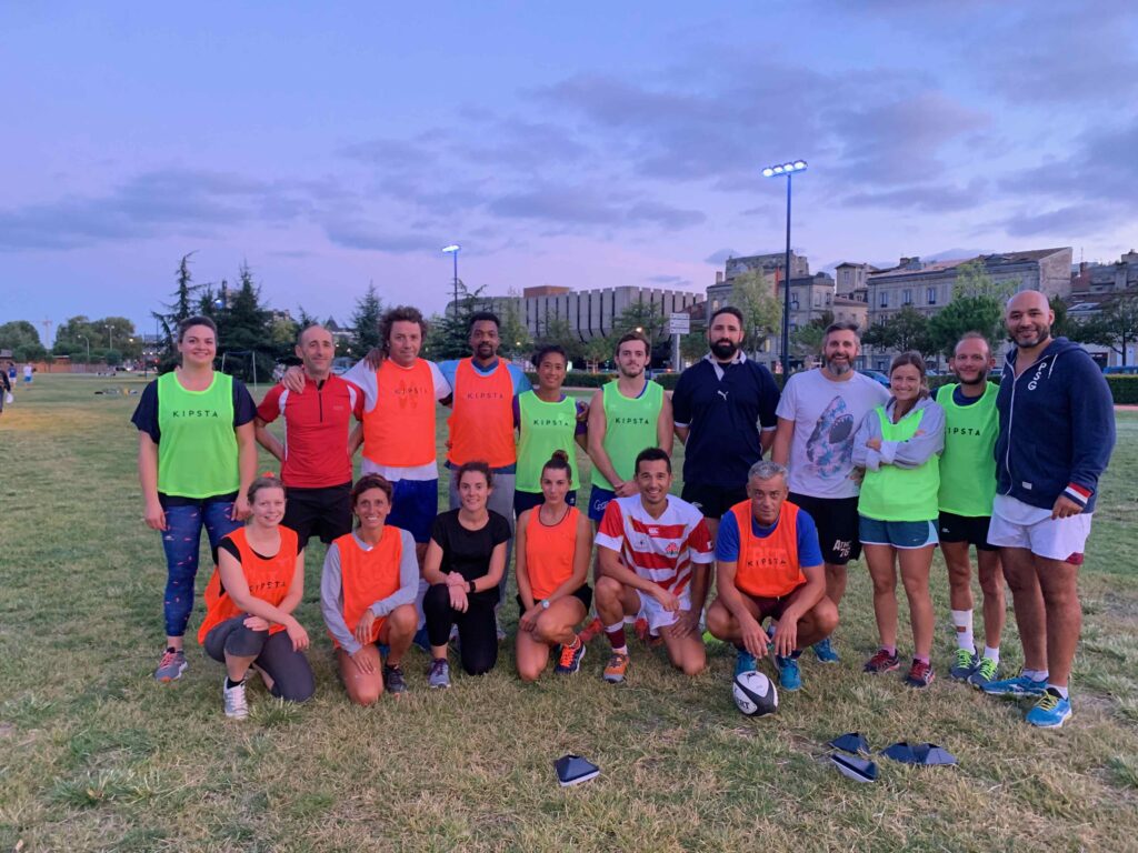 premier entrainement du bergo rugby touch